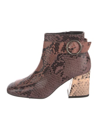 Freda Salvador Leather Animal Print Boots