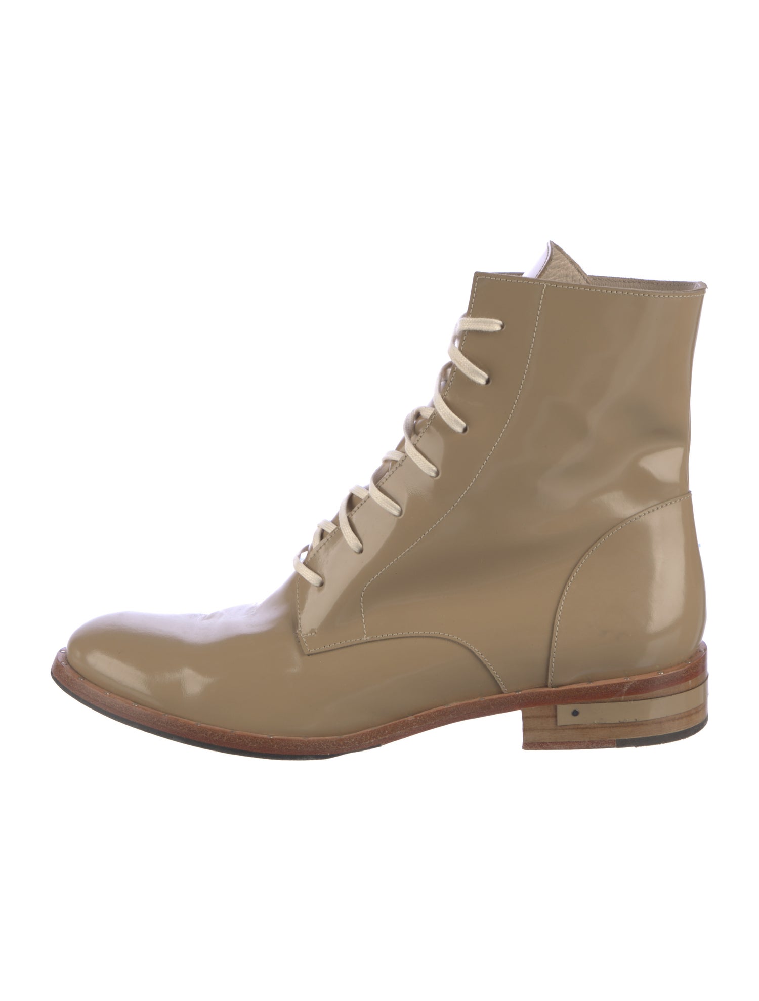 Freda Salvador Patent Leather Combat Boots