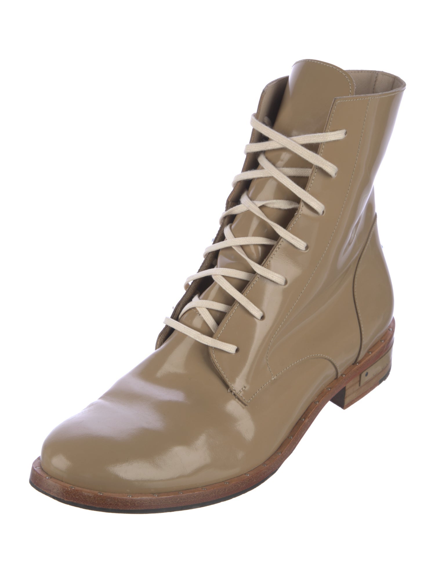 Freda Salvador Patent Leather Combat Boots
