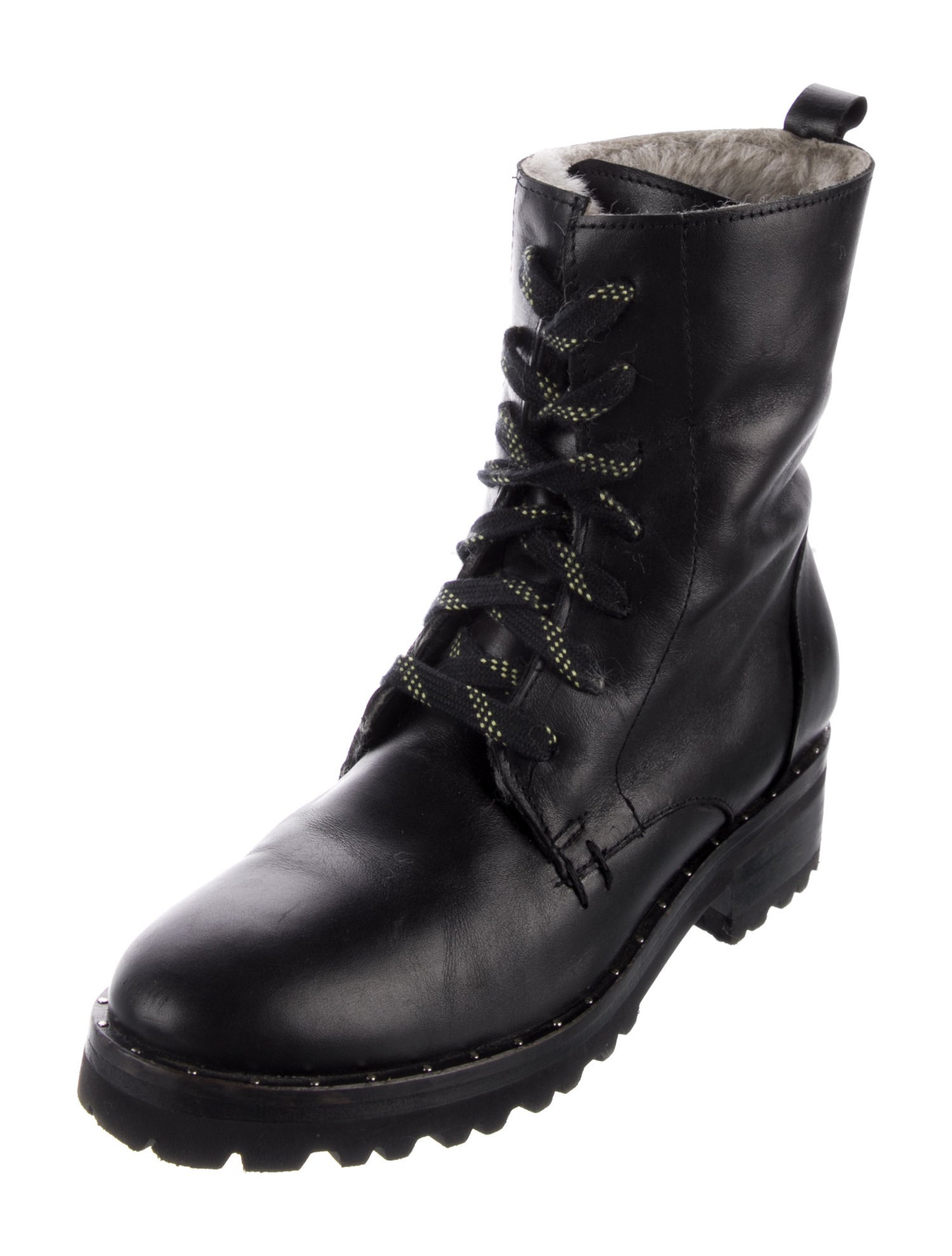 Freda Salvador Leather Combat Boots