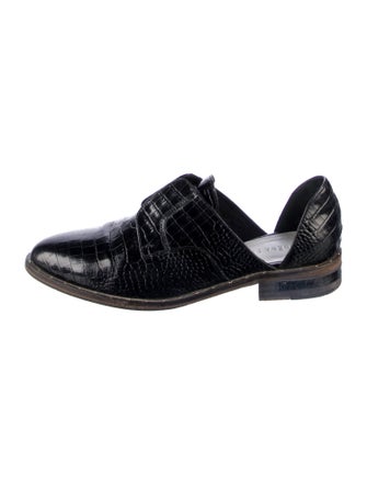 Freda Salvador Leather Printed D'Orsay Flats