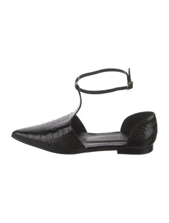 Freda Salvador Alligator D'Orsay Flats