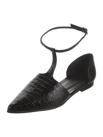 Freda Salvador Alligator D'Orsay Flats