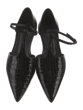 Freda Salvador Alligator D'Orsay Flats