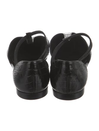 Freda Salvador Alligator D'Orsay Flats