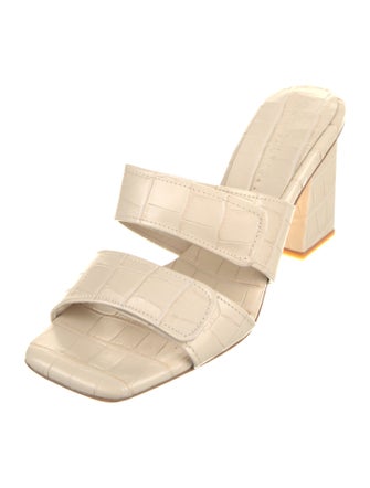 Freda Salvador Embossed Leather Slides