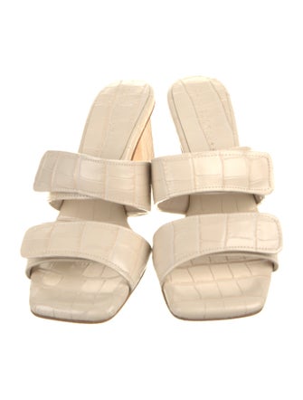 Freda Salvador Embossed Leather Slides