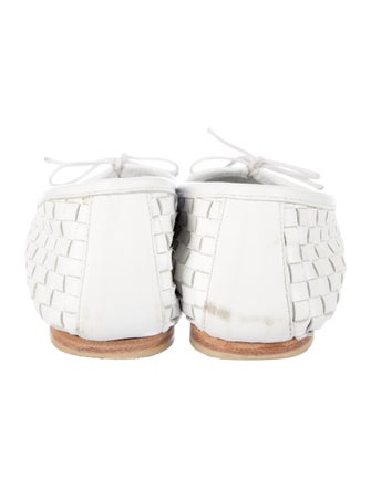 Freda Salvador Leather Bow Accents Ballet Flats