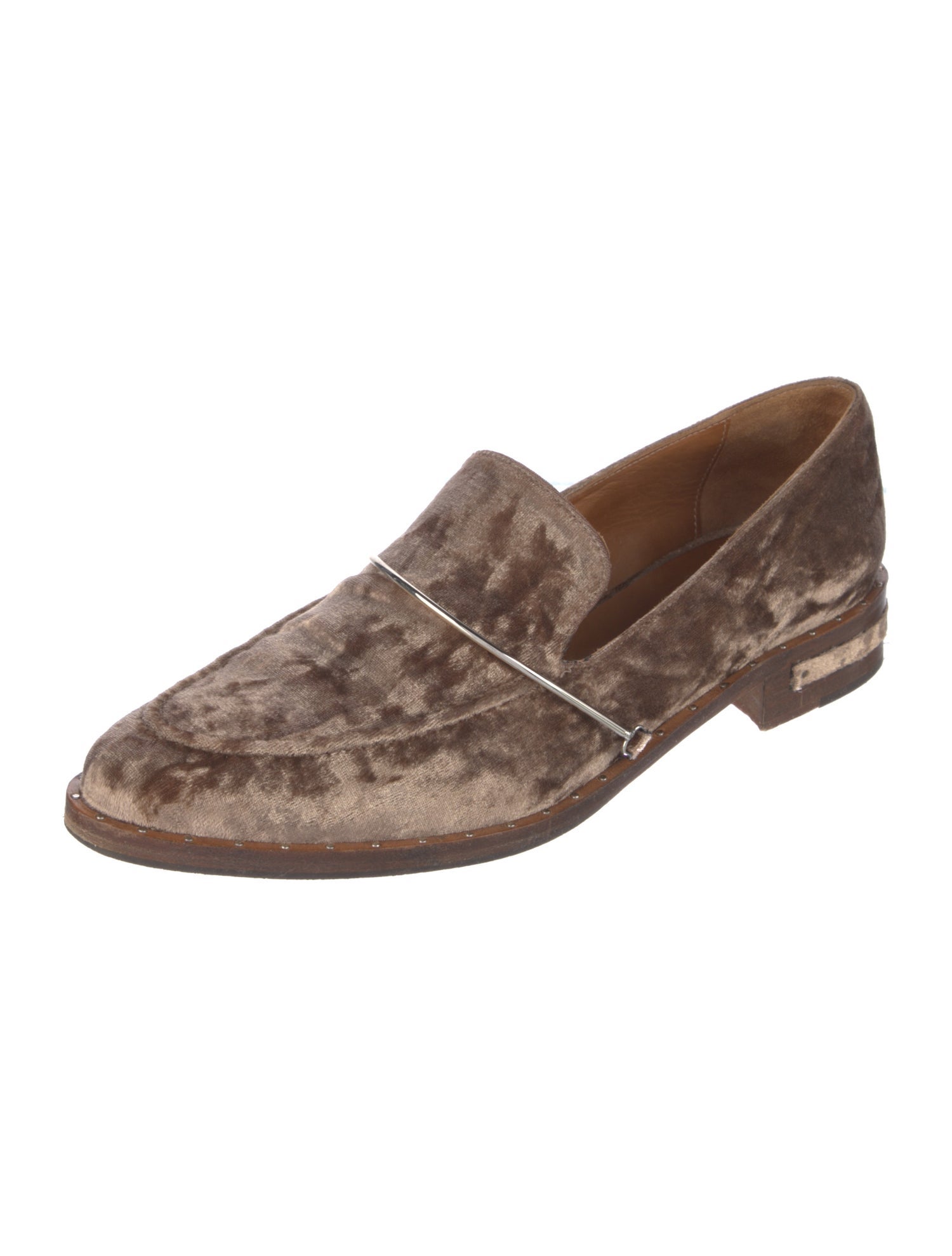 Freda Salvador Velvet Animal Print Loafers