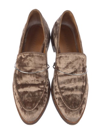Freda Salvador Velvet Animal Print Loafers