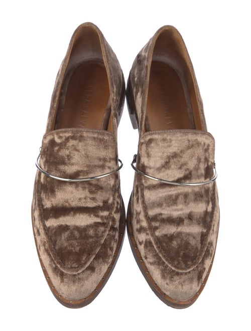 Freda Salvador Velvet Animal Print Loafers