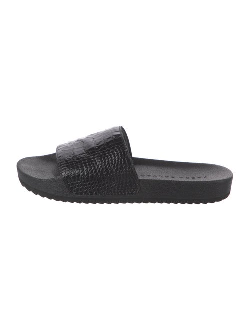Freda Salvador Embossed Leather Slides