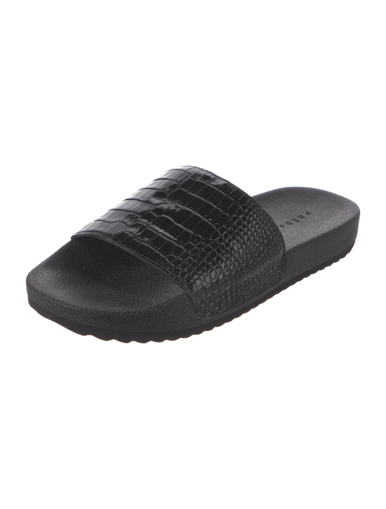 Freda Salvador Embossed Leather Slides