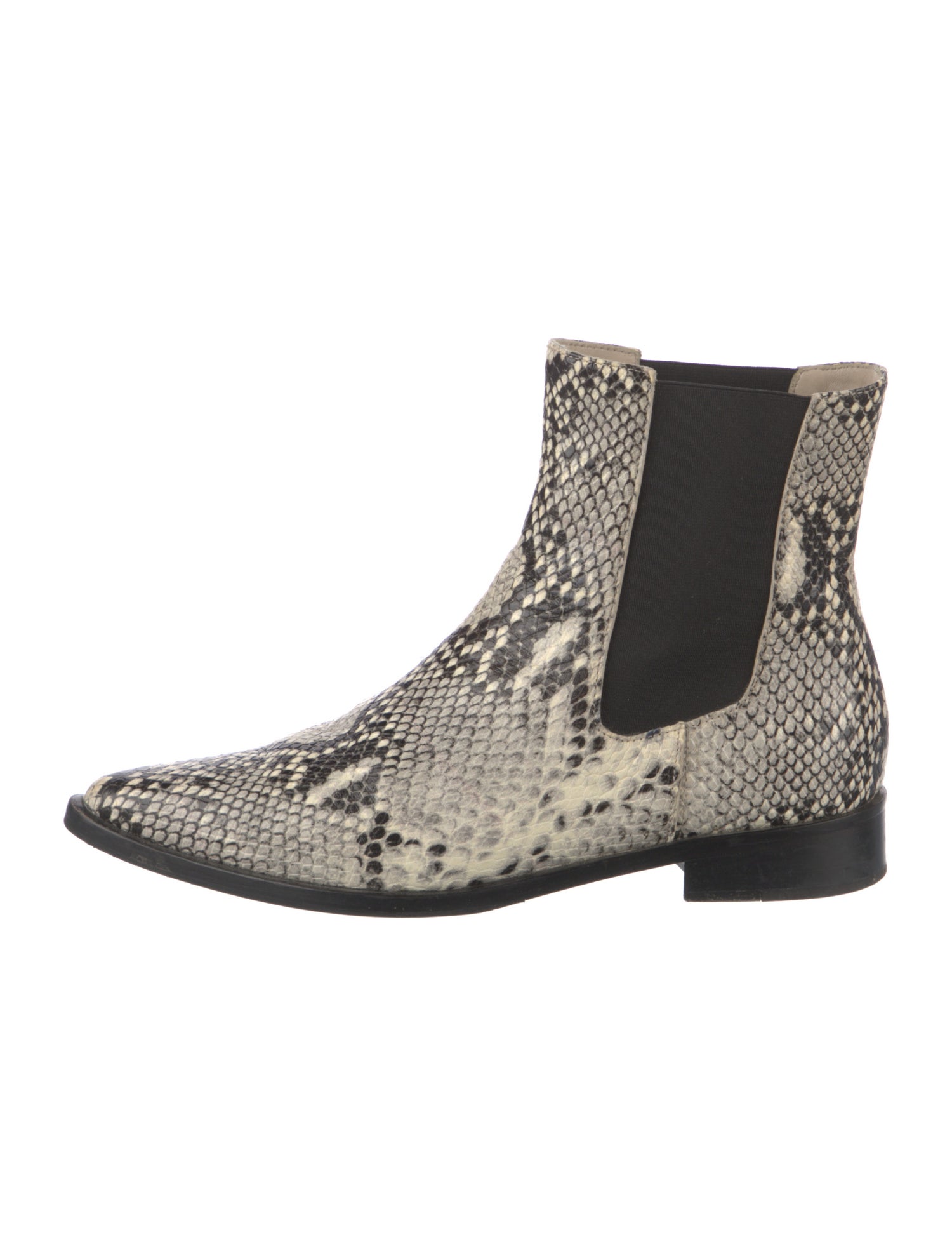 Freda Salvador Leather Animal Print Chelsea Boots