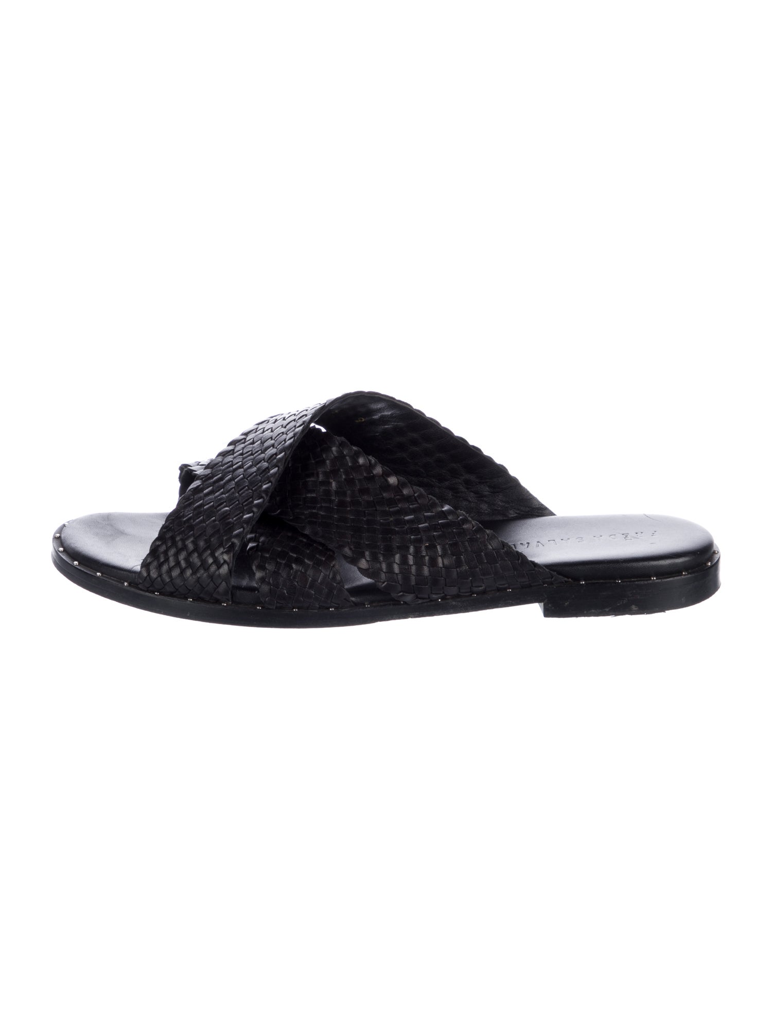 Freda Salvador Leather Studded Accents Slides