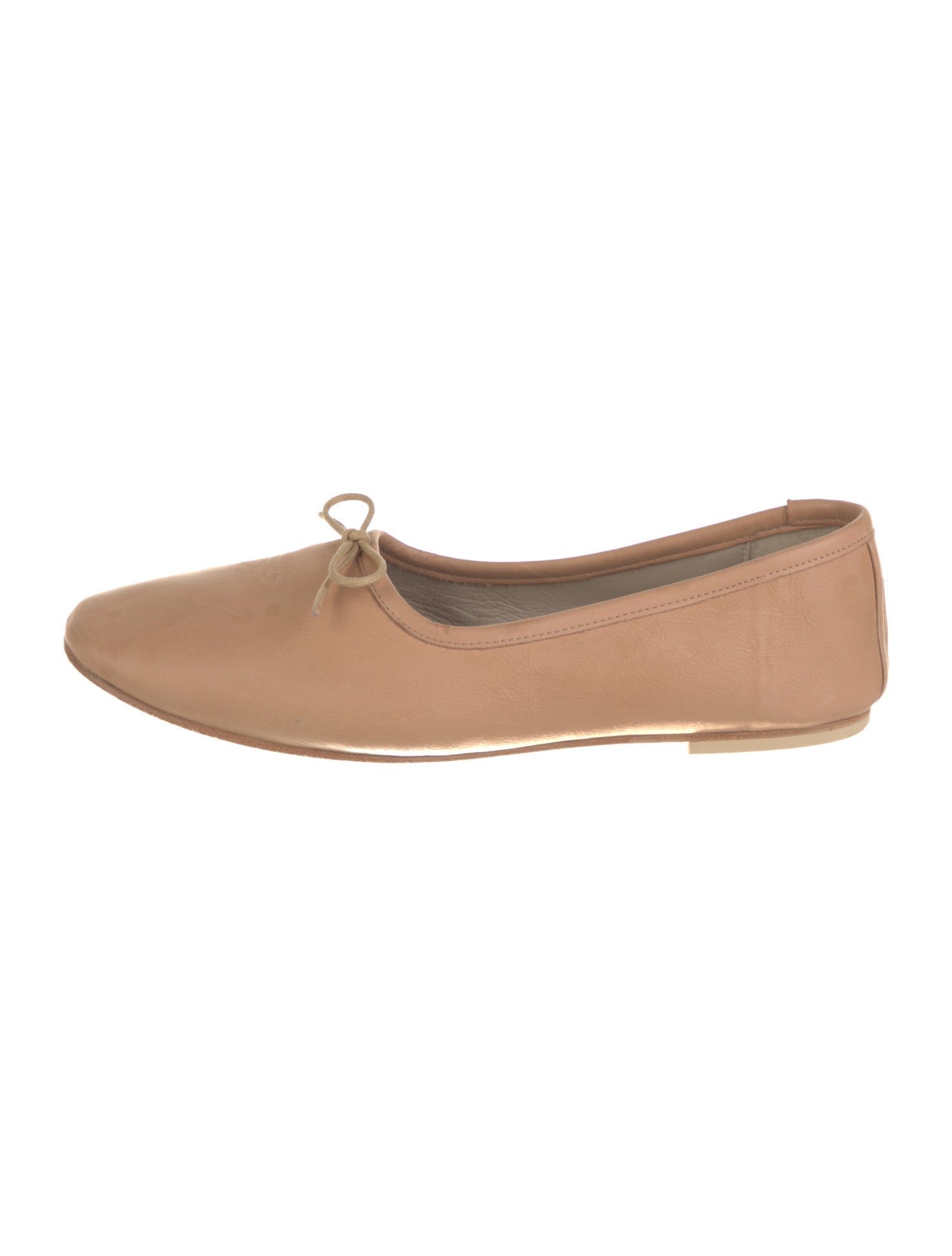 Freda Salvador Leather Bow Accents Ballet Flats
