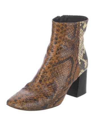 Freda Salvador Embossed Leather Animal Print Boots