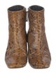 Freda Salvador Embossed Leather Animal Print Boots