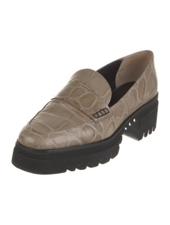 Freda Salvador Embossed Leather Loafers