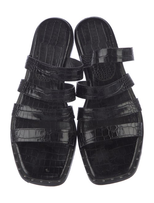 Freda Salvador Leather Studded Accents Slides