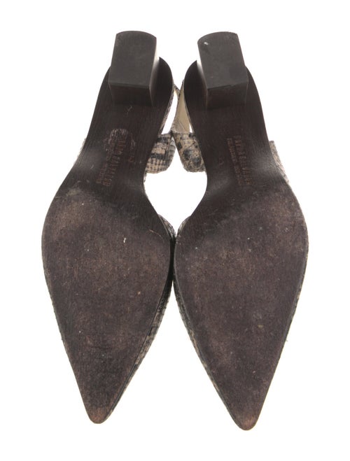 Freda Salvador Snakeskin Animal Print Slingback Pumps