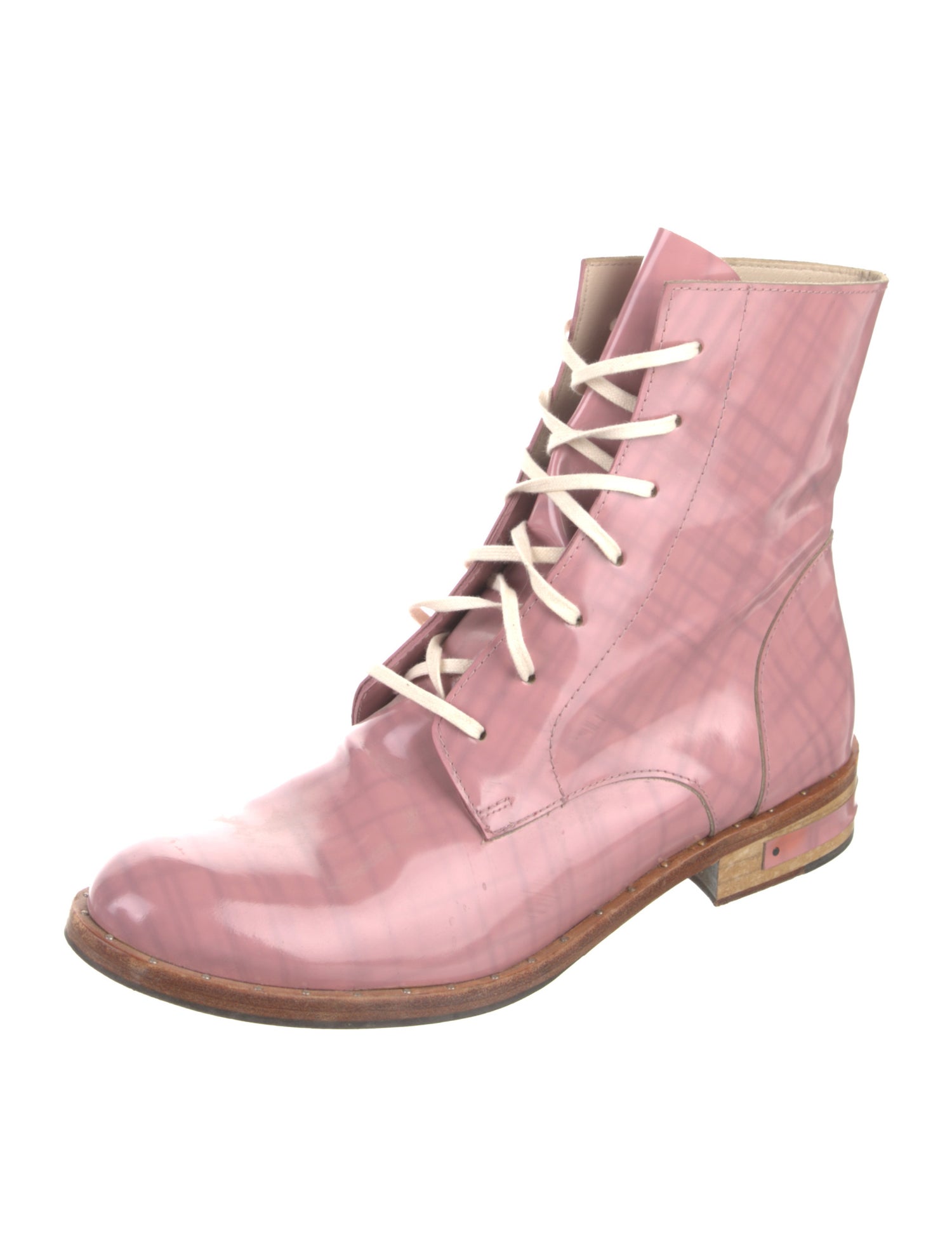 Freda Salvador Patent Leather Combat Boots