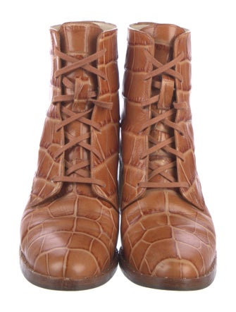 Freda Salvador Leather Printed Lace-Up Boots