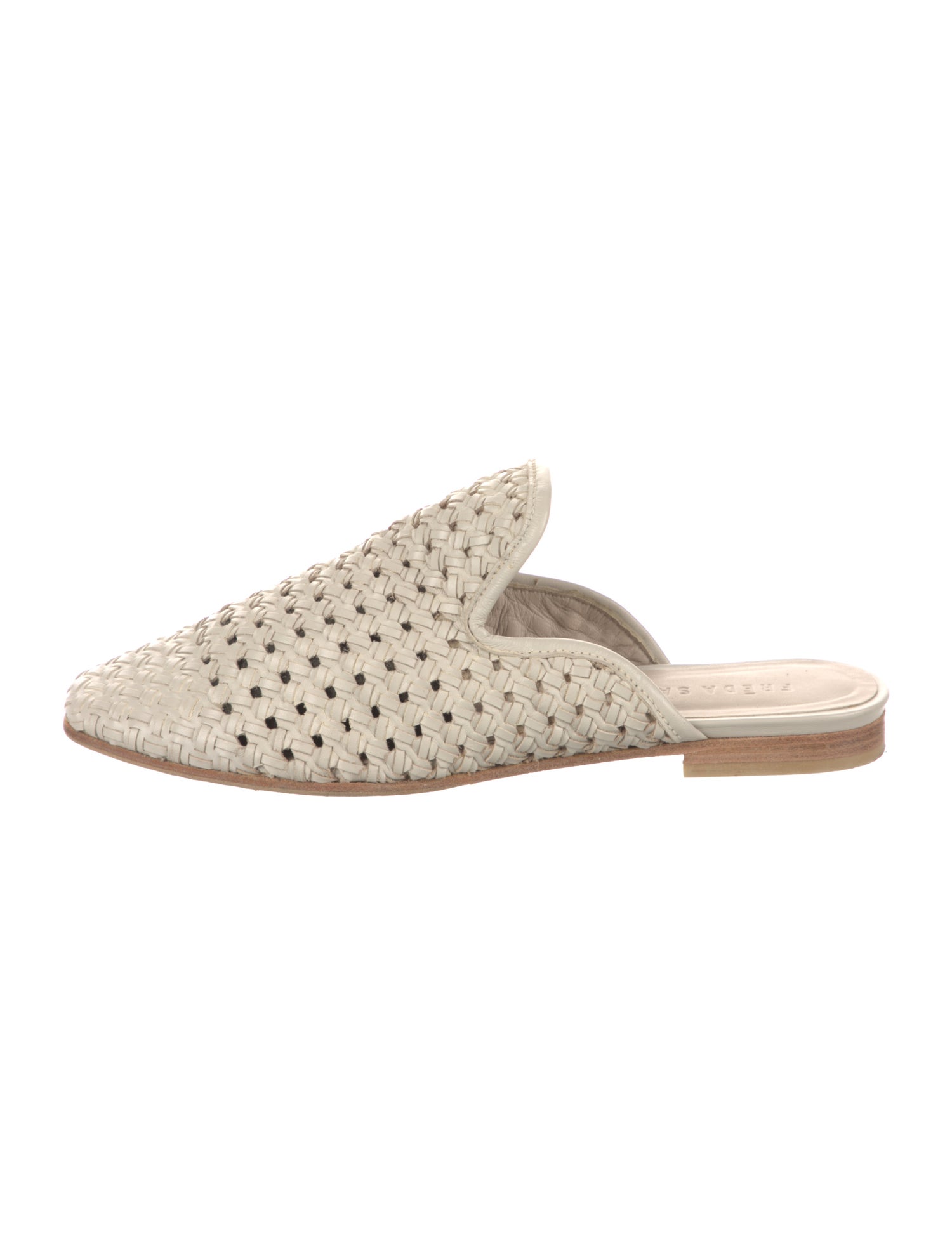 Freda Salvador Leather Braided Accents Mules