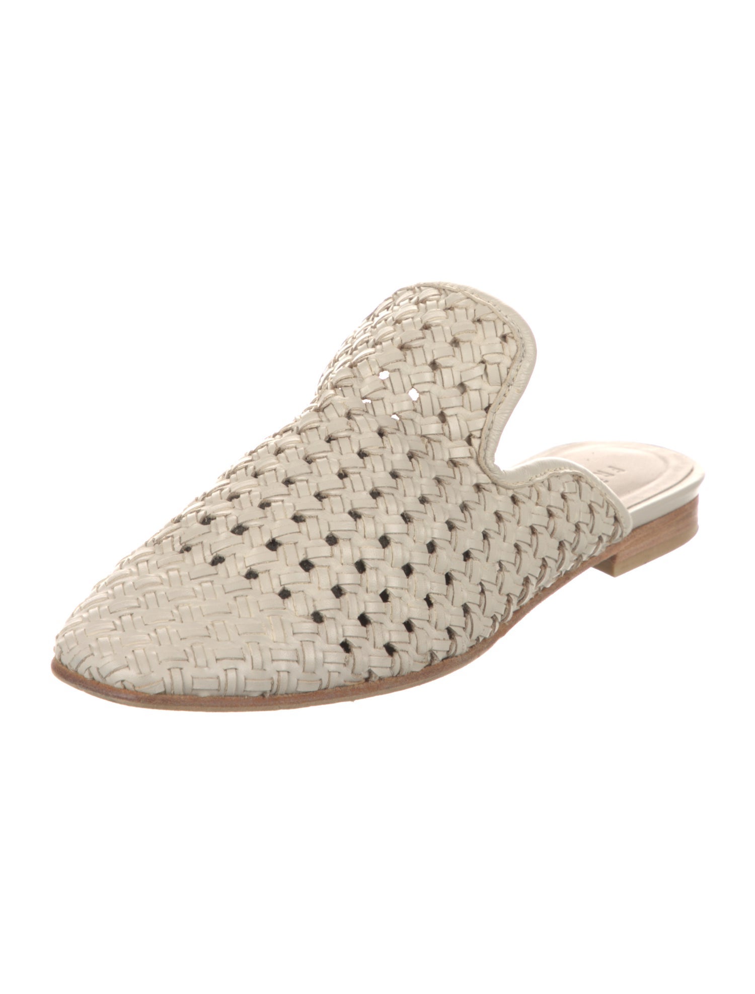 Freda Salvador Leather Braided Accents Mules