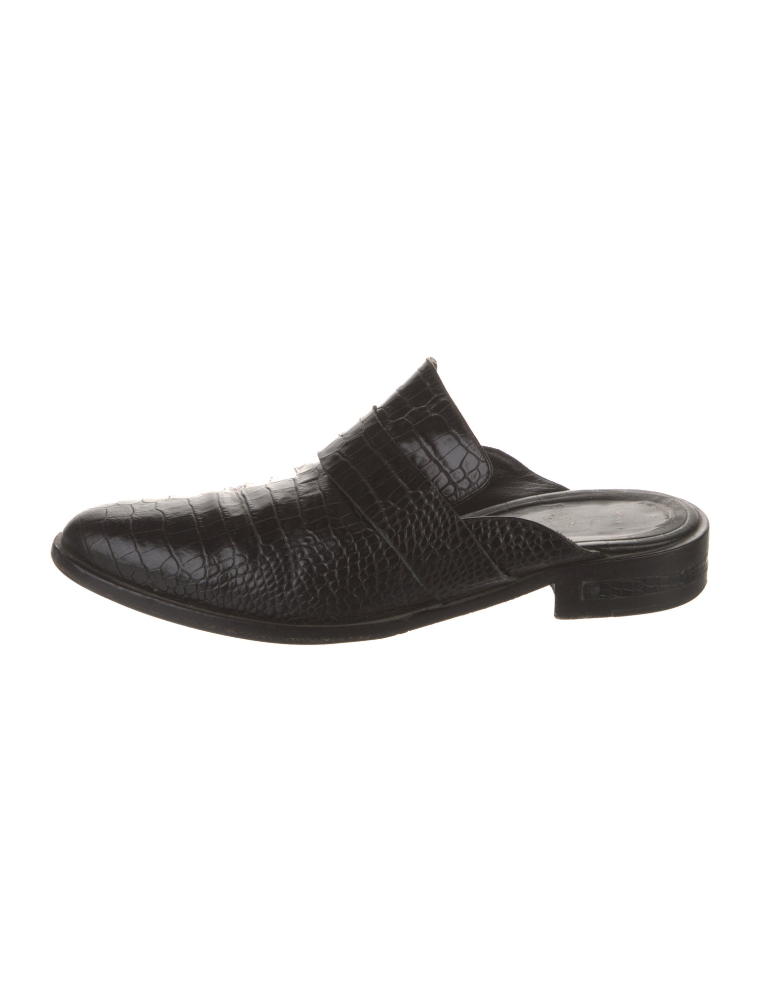 Freda Salvador Embossed Leather Mules