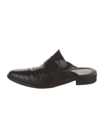 Freda Salvador Embossed Leather Mules