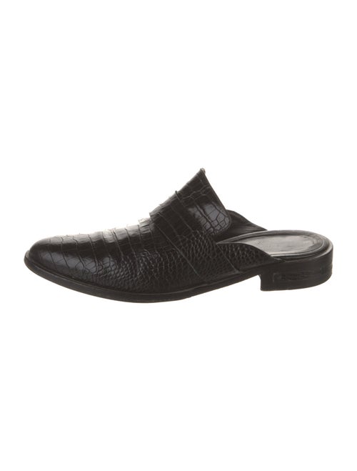 Freda Salvador Embossed Leather Mules