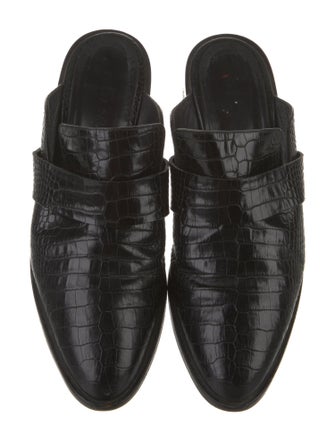 Freda Salvador Embossed Leather Mules