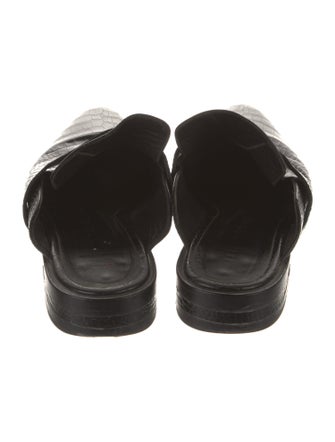 Freda Salvador Embossed Leather Mules