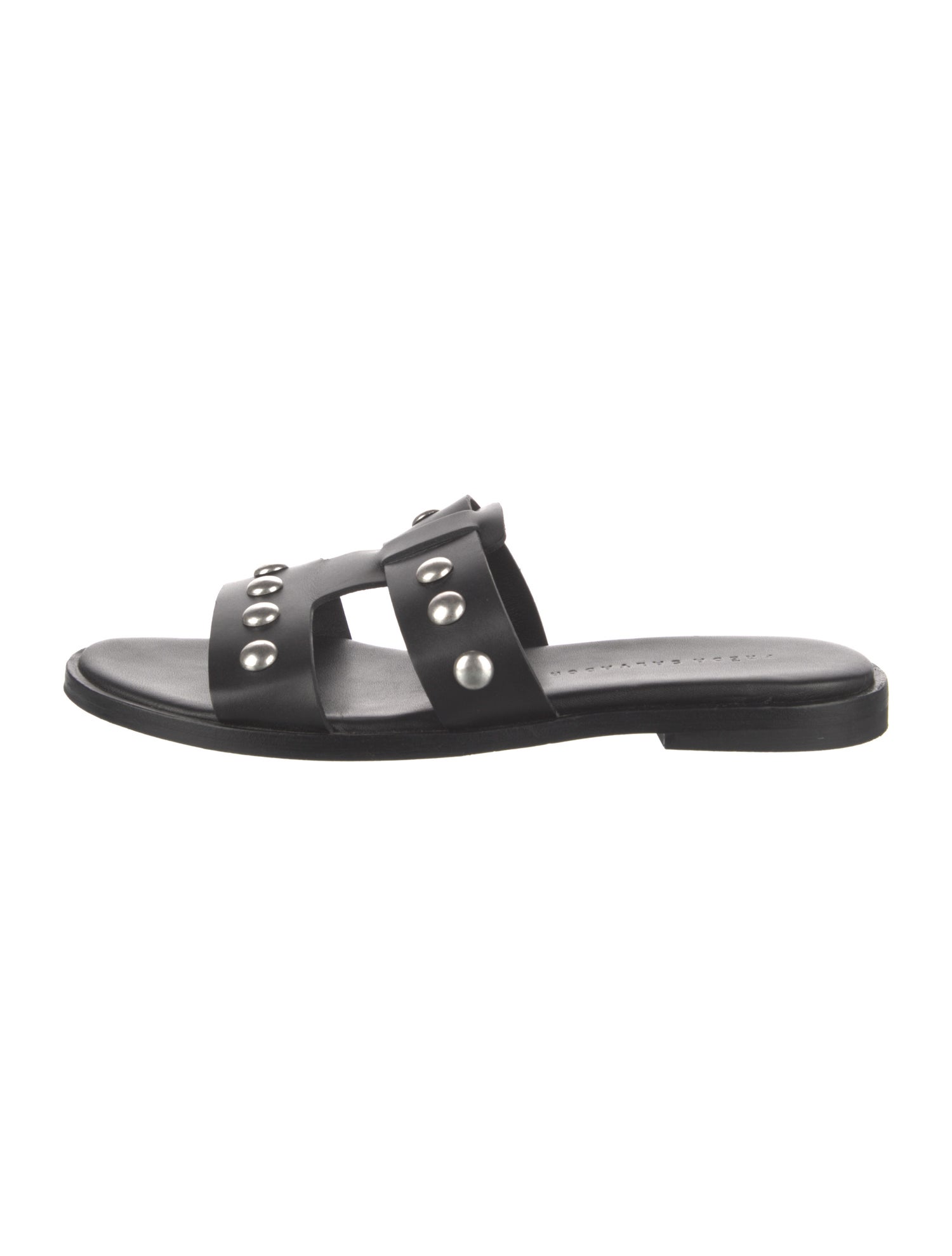 Freda Salvador Leather Studded Accents Slides