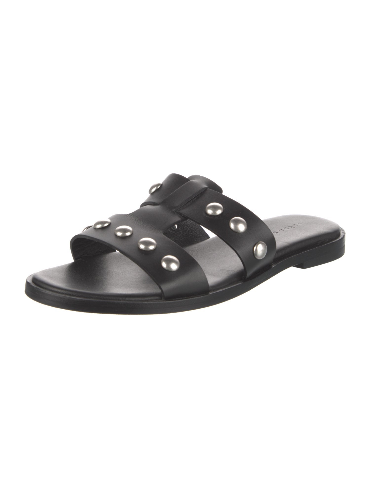 Freda Salvador Leather Studded Accents Slides