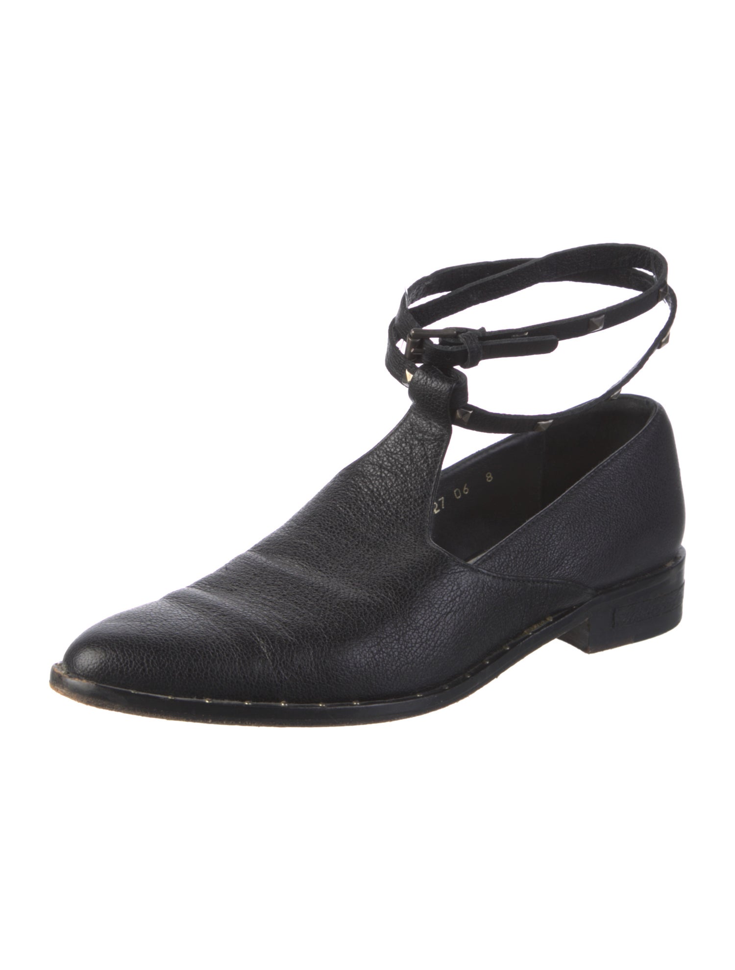 Freda Salvador Leather Studded Accents Ballet Flats