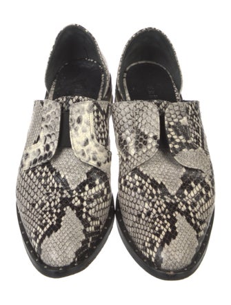 Freda Salvador Leather Animal Print D'Orsay Flats