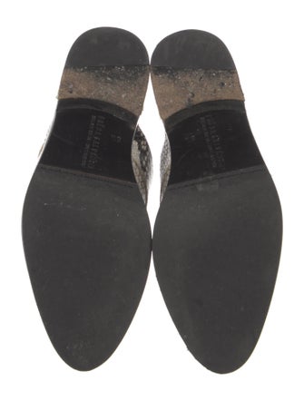 Freda Salvador Leather Animal Print D'Orsay Flats
