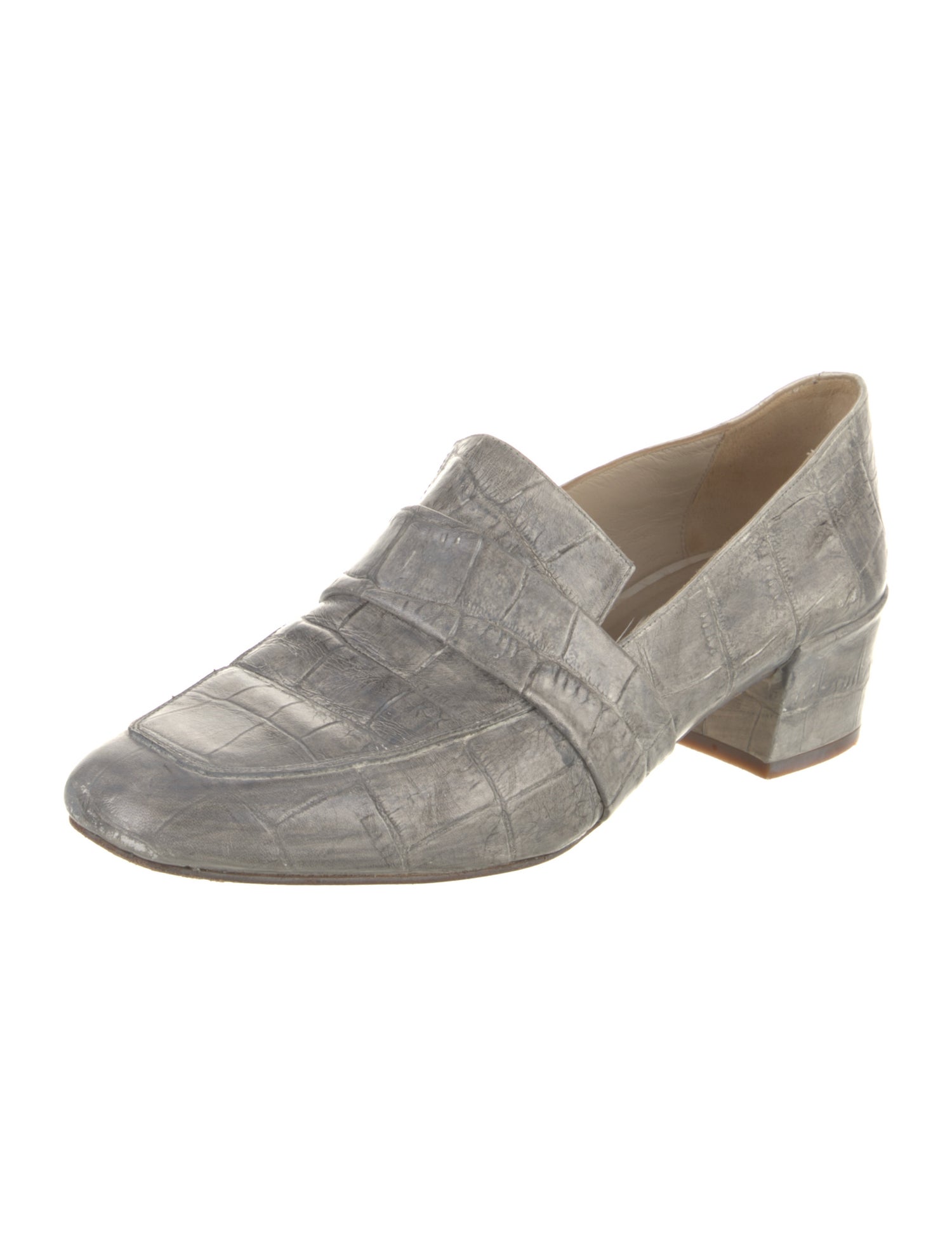 Freda Salvador Embossed Leather Printed Pumps