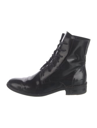 Freda Salvador Patent Leather Combat Boots