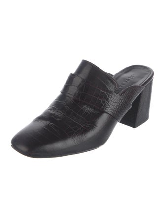 Freda Salvador Embossed Leather Mules