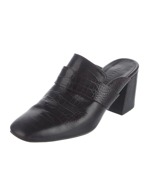 Freda Salvador Embossed Leather Mules