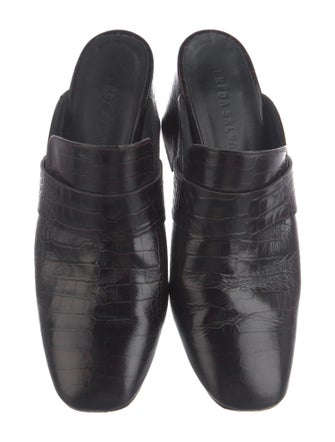 Freda Salvador Embossed Leather Mules
