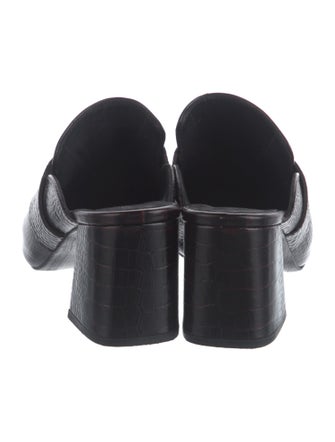 Freda Salvador Embossed Leather Mules