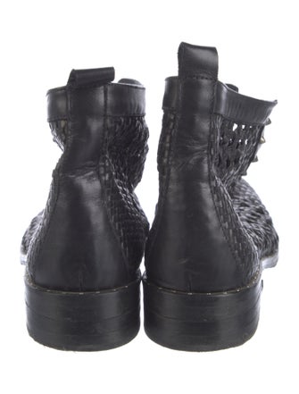 Freda Salvador Leather Studded Accents Boots