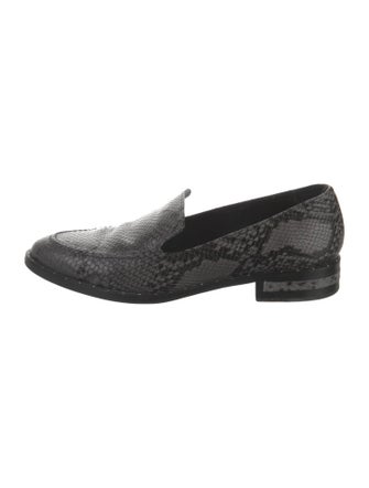 Freda Salvador Leather Animal Print Loafers