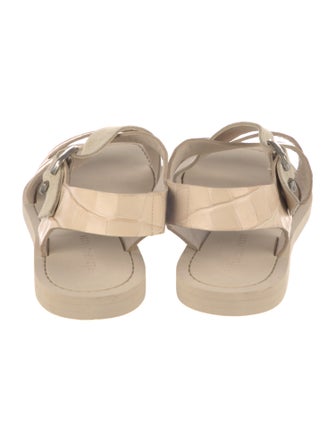 Freda Salvador Embossed Leather Slingback Sandals