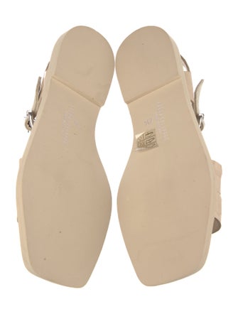 Freda Salvador Embossed Leather Slingback Sandals