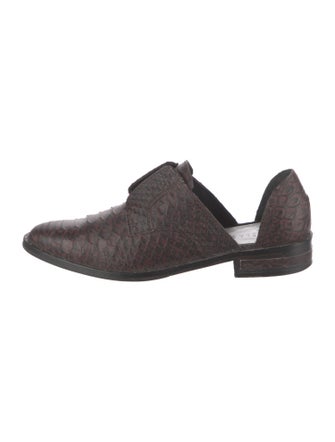 Freda Salvador Leather Animal Print D'Orsay Flats